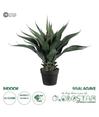 GloboStar® Artificial Garden SISAL AGAVE 20080 Τεχνητό Διακοσμητικό Φυτό Αγαύη Υ60cm